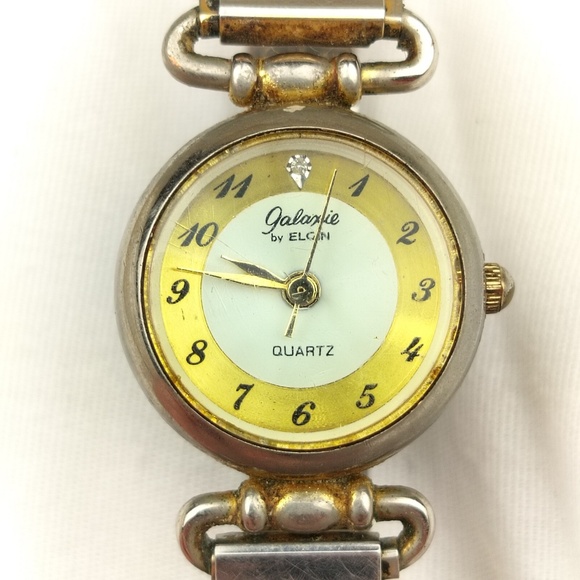 Galaxie By Elgin Watch Vintage Needs Battery - Picture 1 of 4